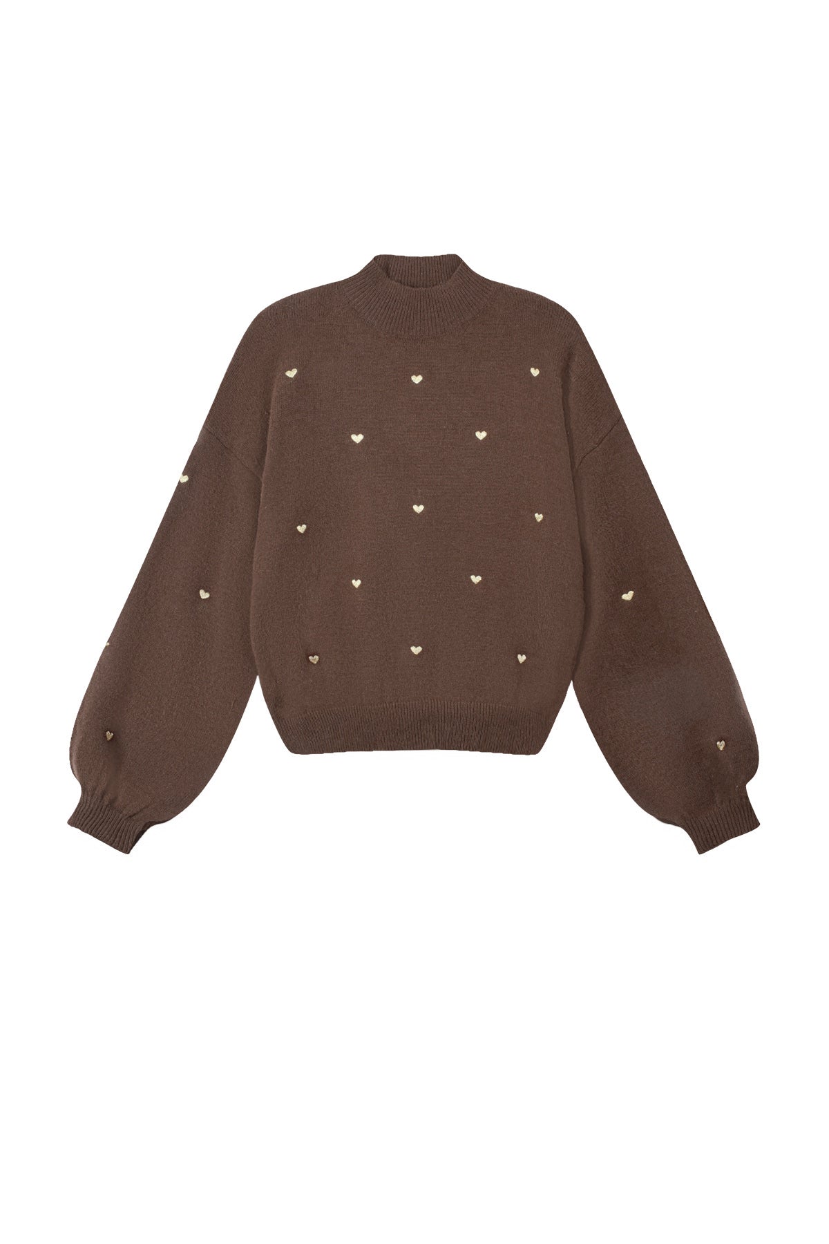 Acryl Strickpullover Casual Herz Muster Herbst/Winter