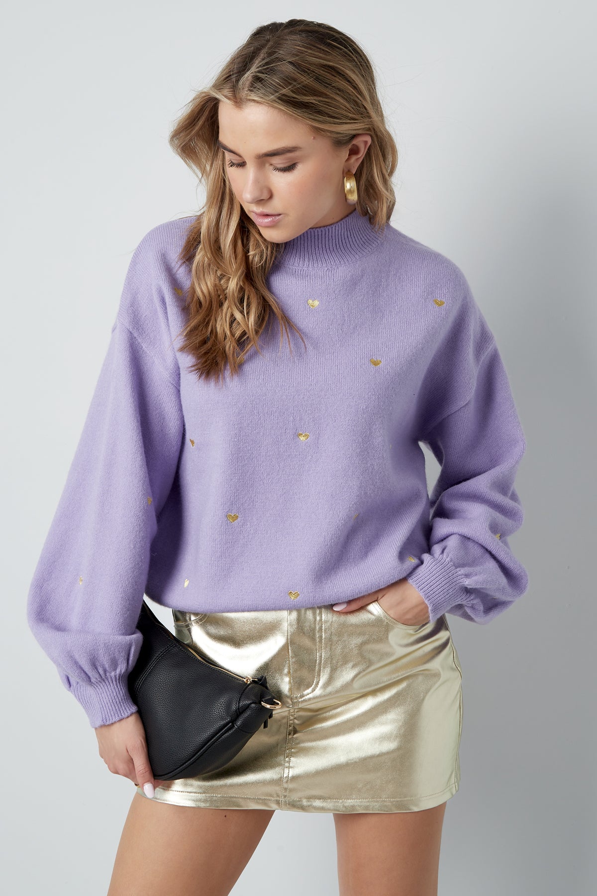 Acryl Strickpullover Casual Herz Muster Herbst/Winter