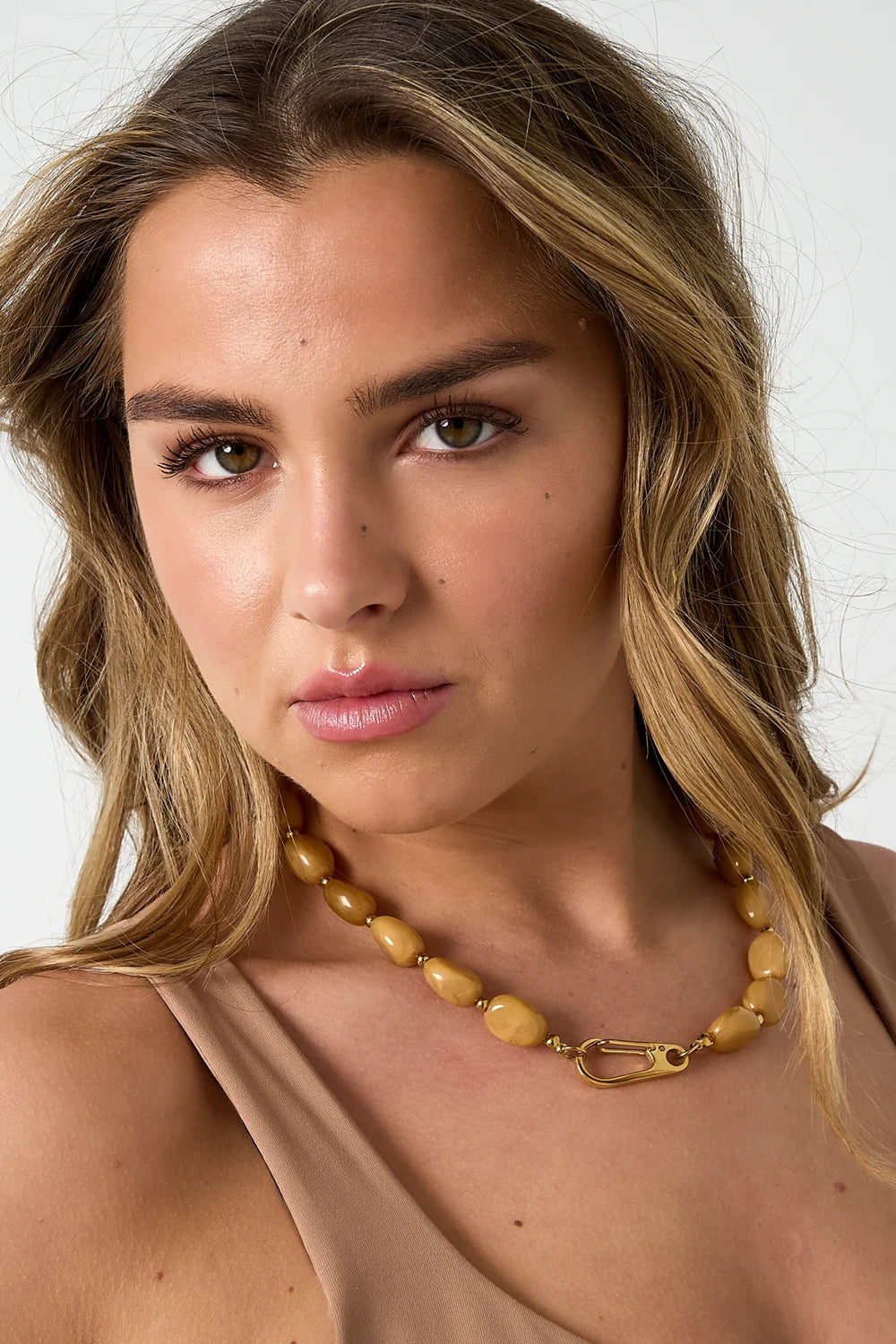 Halskette Damen – Perlen mit Vorderverschluss | Mittlere Länge Alltags- & Sommer-Schmuck