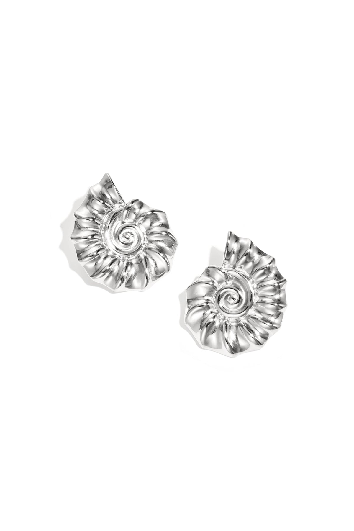 Ohrstecker aus Edelstahl, Muschelform, Casual Daily Simple Serie, Damenschmuck
