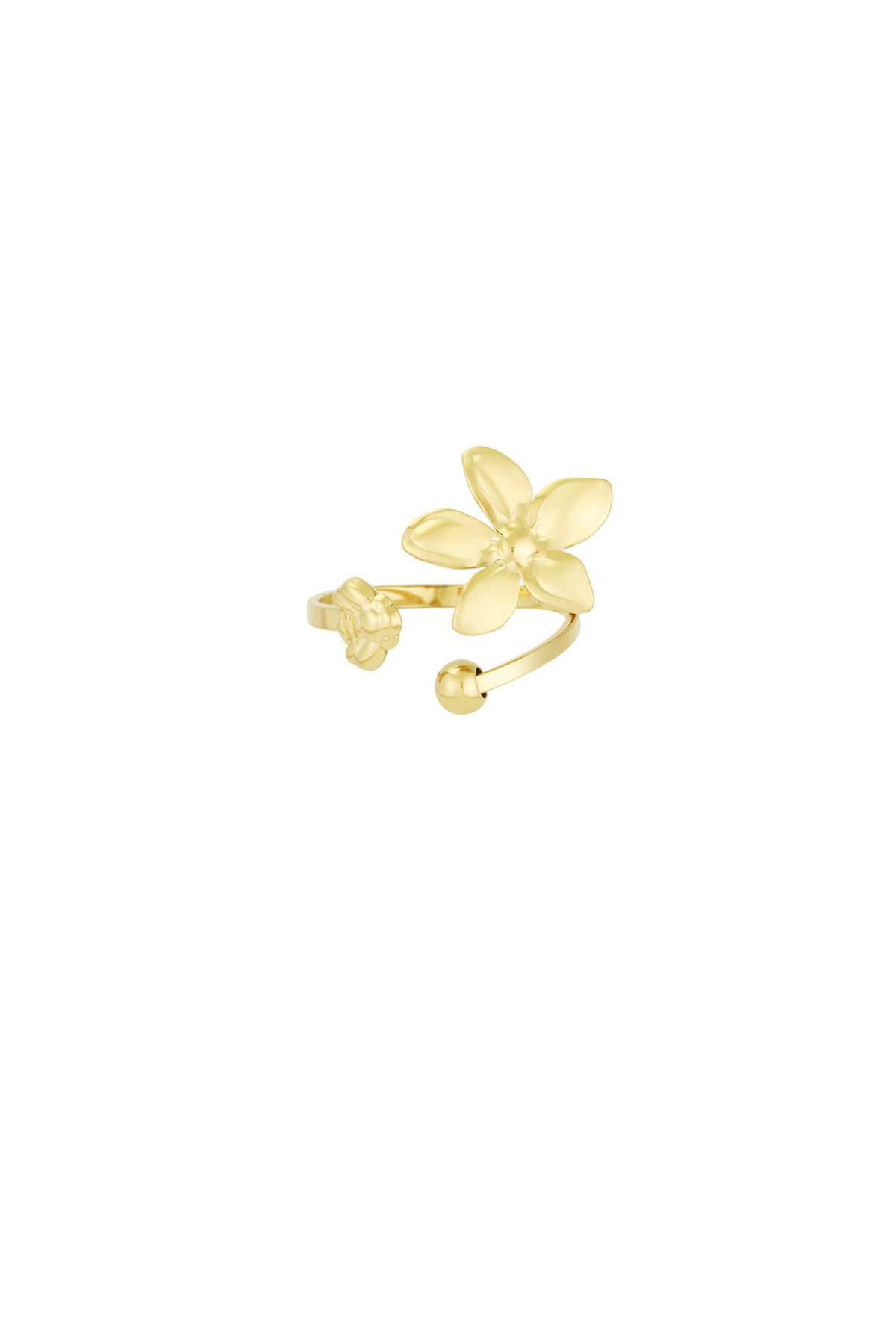 Ring mit floralem Flair – Farbe Gold