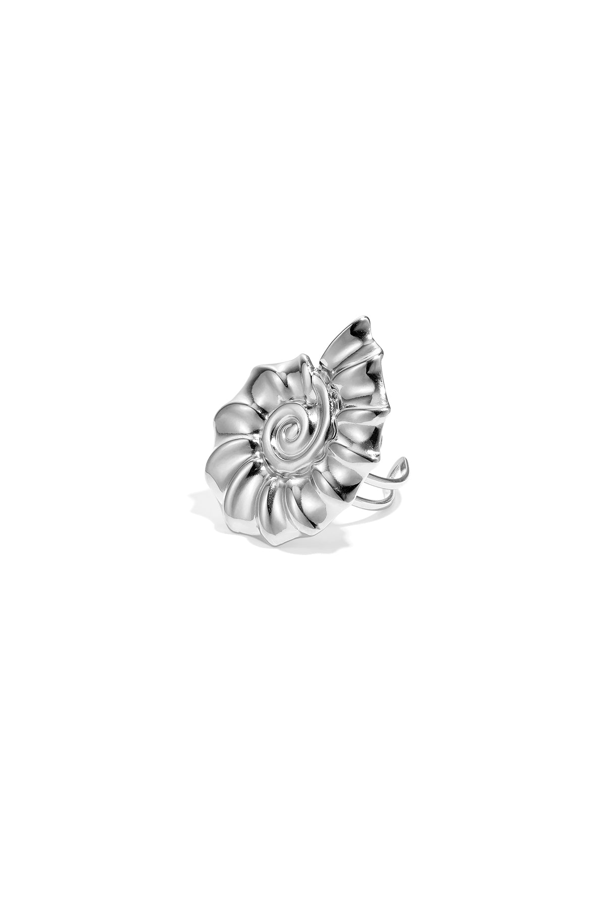 Statement-Ringe aus Edelstahl, Muschel-Design, lässig, Urlaub/Strand, schlichte Serie, Damenschmuck