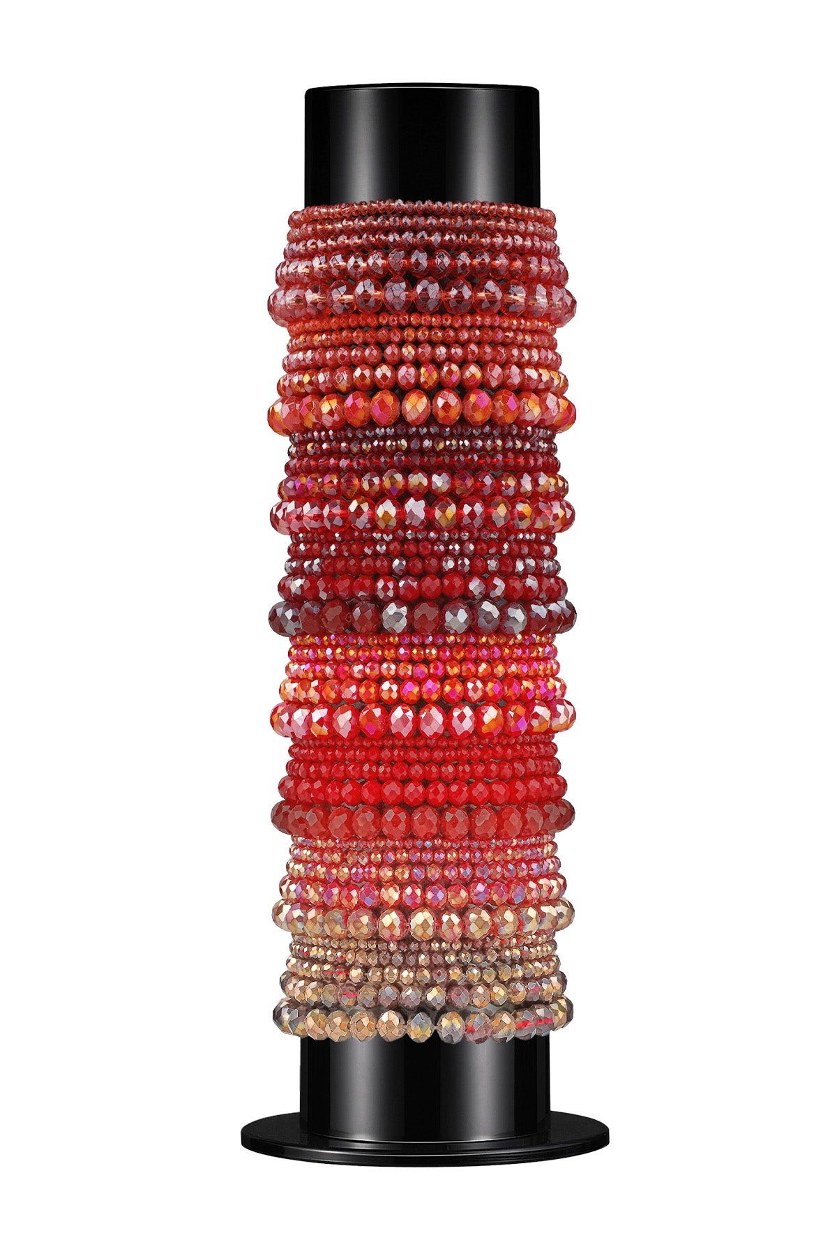 Armbanddisplay mit Glasperlenarmbändern – lila