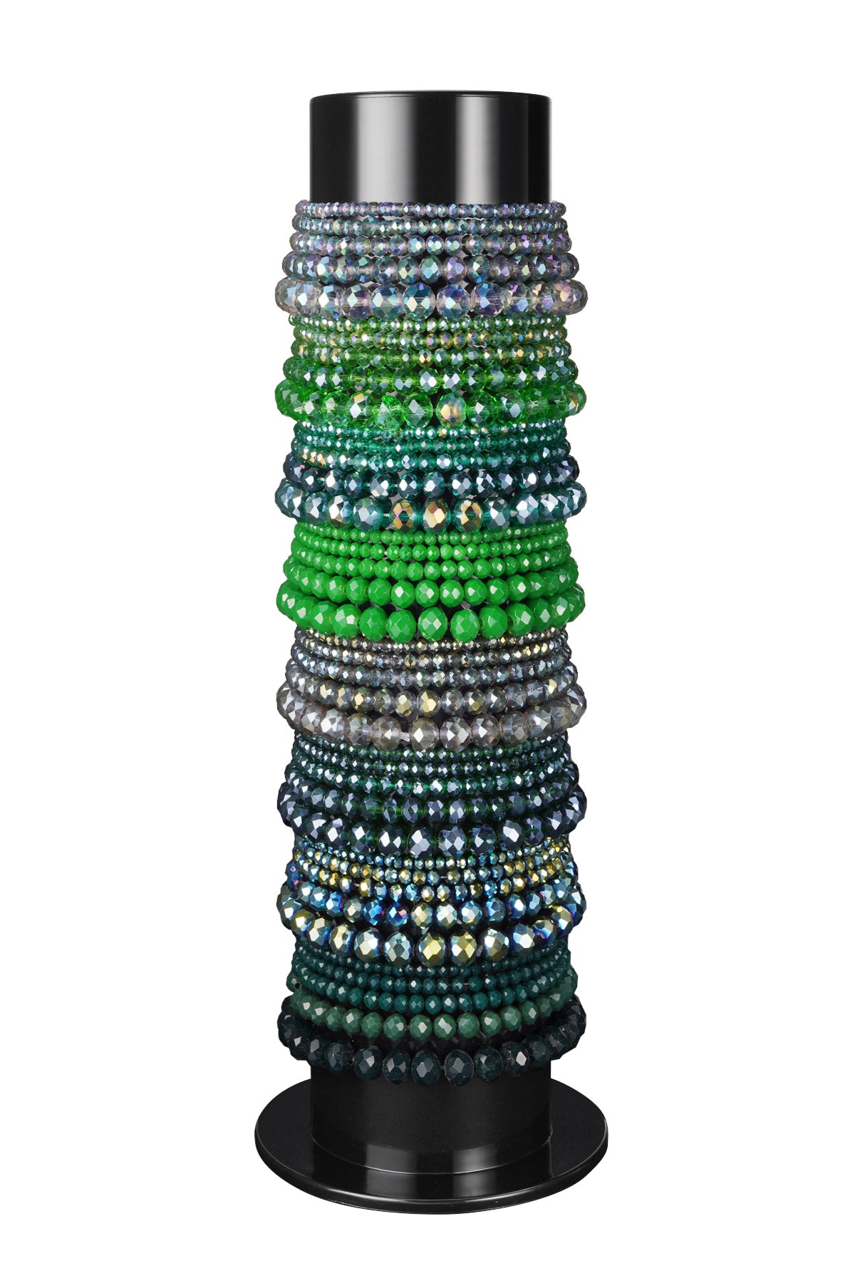 Armbanddisplay mit Glasperlenarmbändern – lila