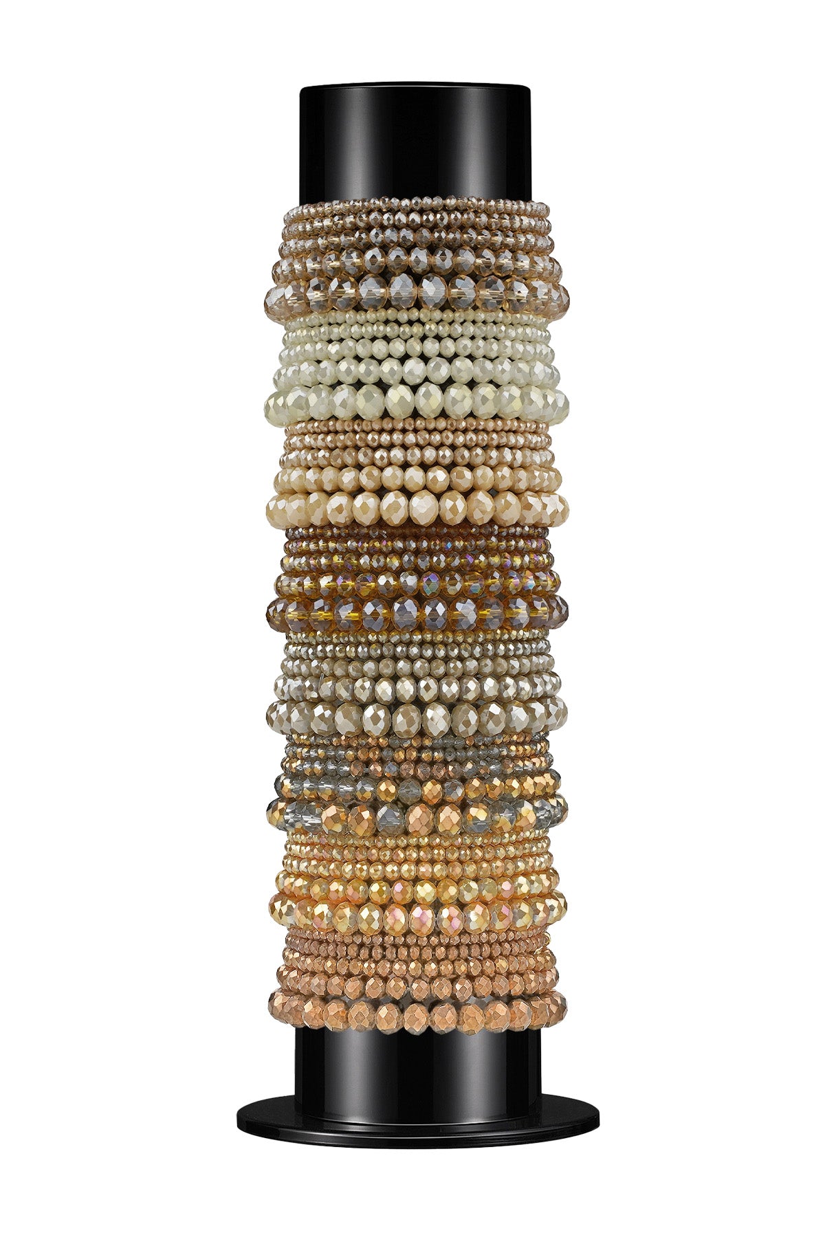 Armbanddisplay mit Glasperlenarmbändern – lila