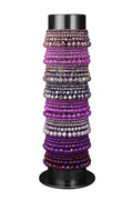Armbanddisplay mit Glasperlenarmbändern – lila