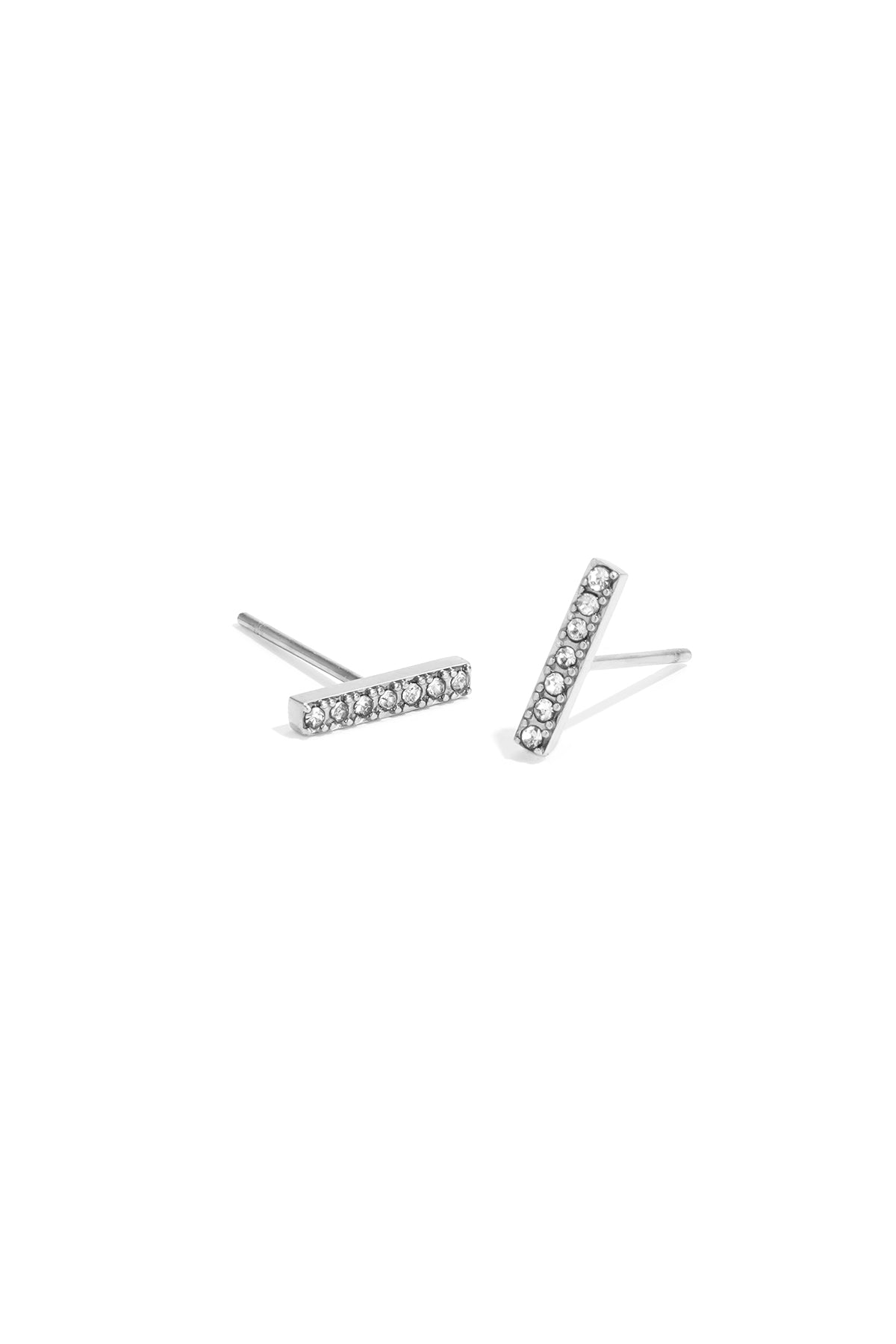 Ohrstecker aus Edelstahl, unregelmäßige Form, lässig-schlichte Serie, Damenschmuck