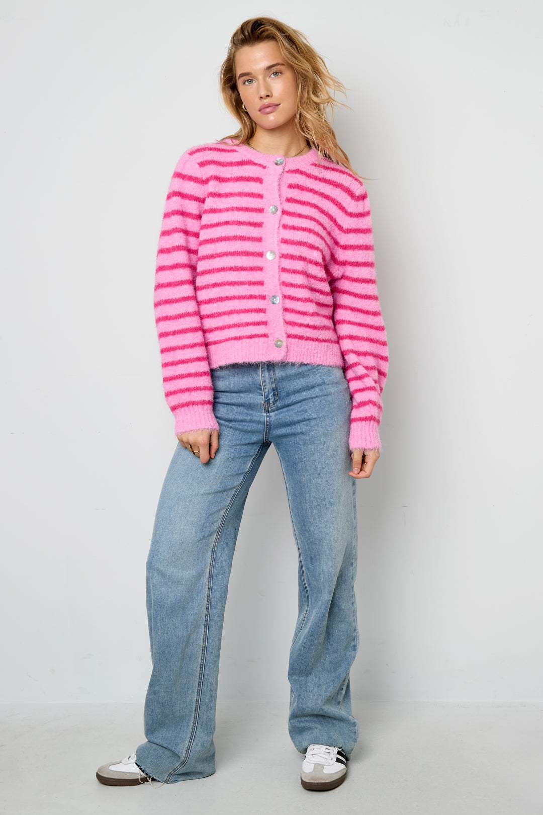 Gestreifter Cardigan