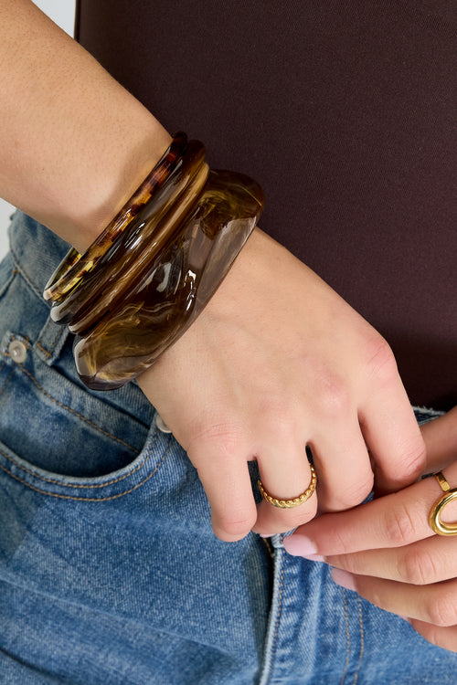 Acryl Armreifen Einfarbig Casual Täglich Einfache Serie frauen schmuck