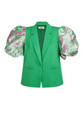 Woven Polyester Fiber Women's Suit Set Elegant Color Clash