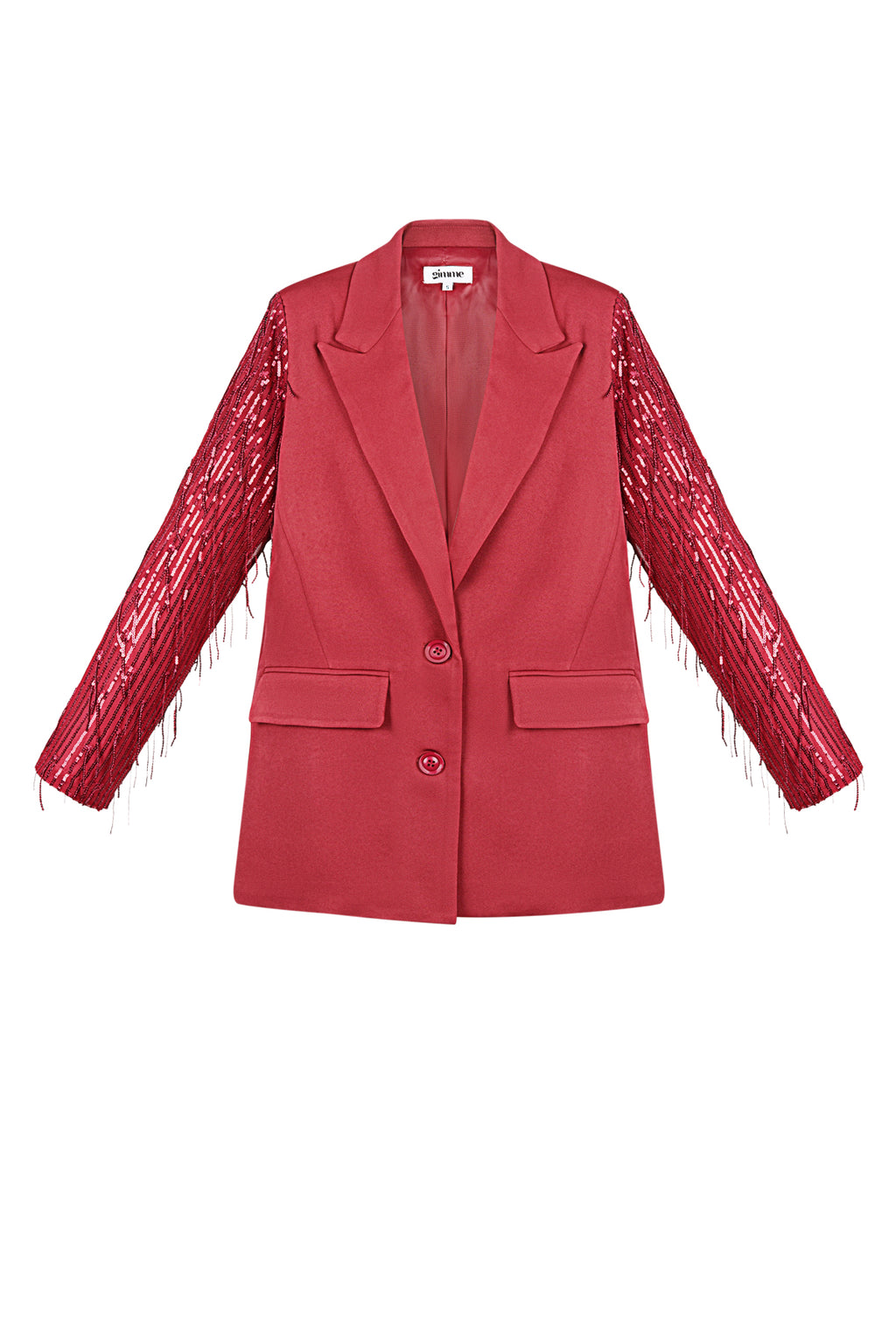Polyester Damen Blazer Mit Fransenärmel Design