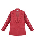 Polyester Damen Blazer Mit Fransenärmel Design