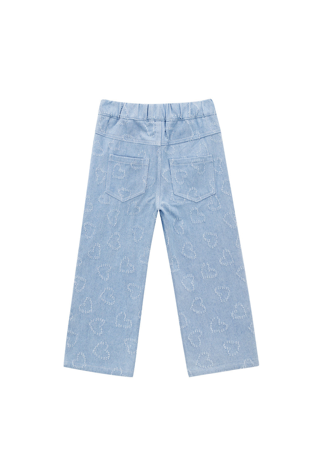 Cotton Denim Damen Gerade Hose Casual Hellblau