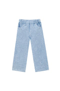Cotton Denim Damen Gerade Hose Casual Hellblau