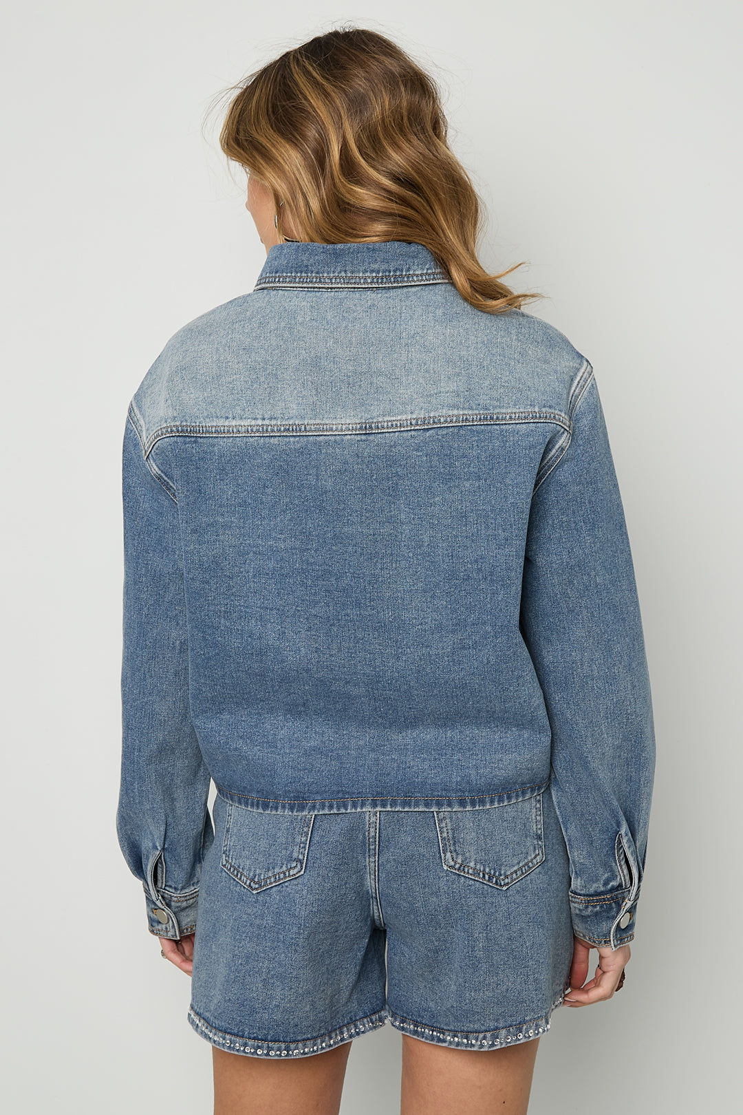 Strass-Jeansjacke