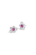 Edelstahl-Ohrstecker, schlichtes Blumenmuster, Alltagsschmuck, Damenschmuck