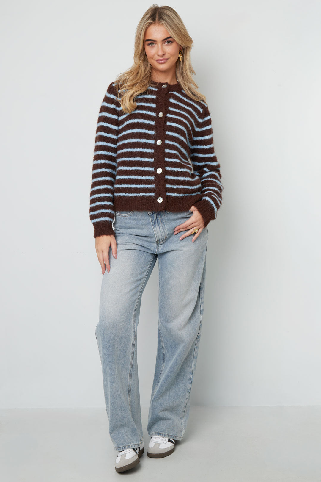 Gestreifter Cardigan