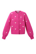 Herzchen-Strickjacke