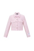 Gewebte Polyesterfasern Damenjacke Elegantes Karomuster Statement