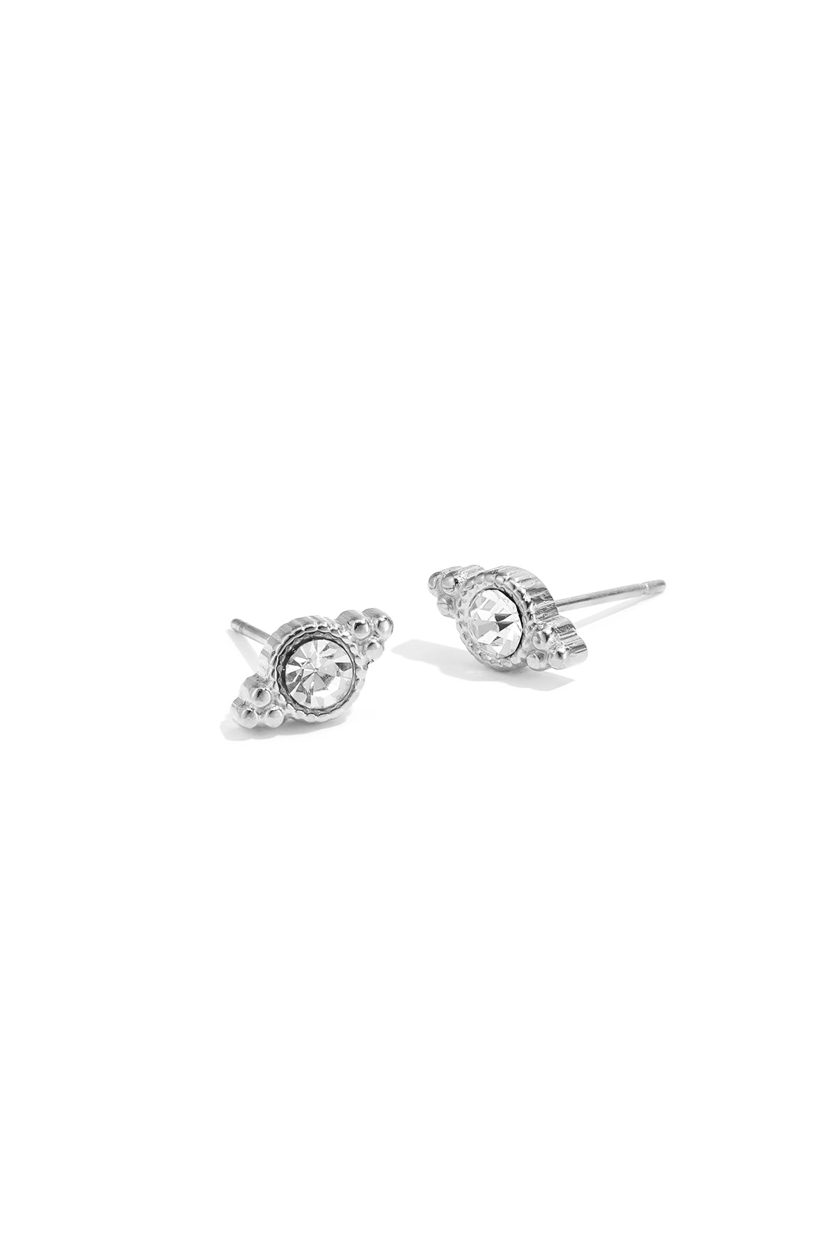 Ohrstecker aus Edelstahl, unregelmäßige Form, lässig-schlichte Serie, Damenschmuck