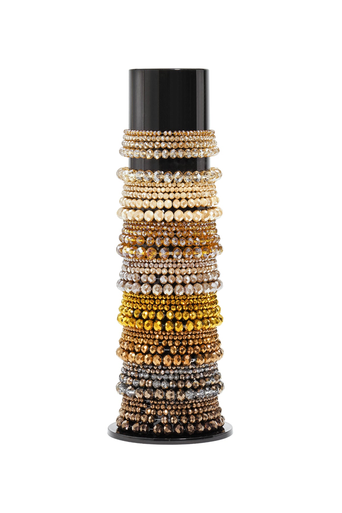 Armbanddisplay mit Glasperlenarmbändern – lila