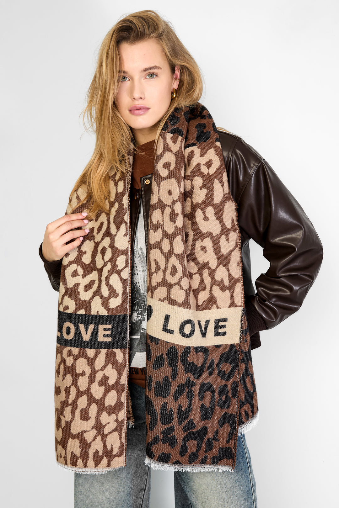 Winterschals Leopardenmuster Lässig Acryl Tägliche Accessoires