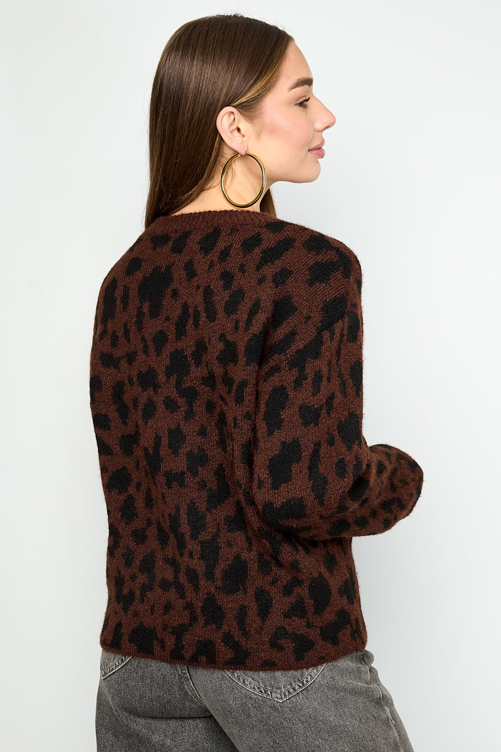 Leopardenmuster-Strickwaren