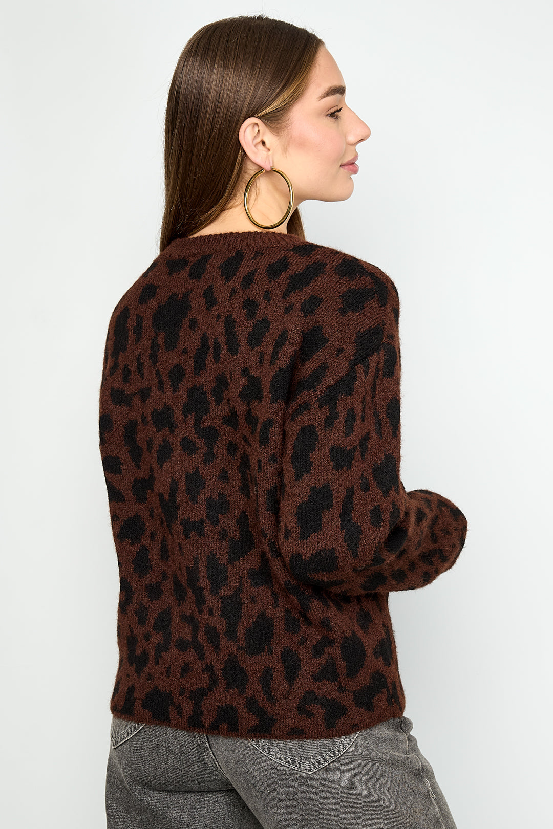 Leopardenmuster-Strickwaren
