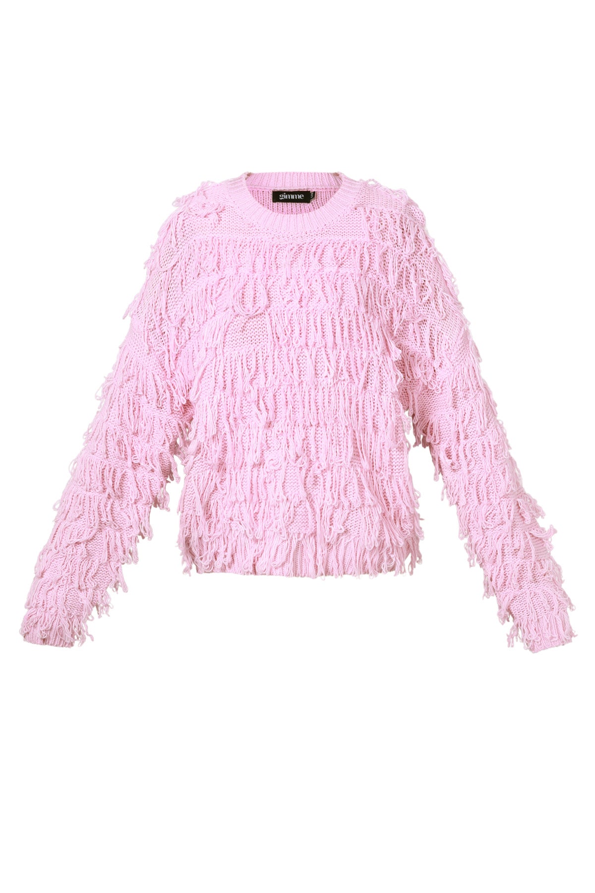 Strickpullover mit Fransen
