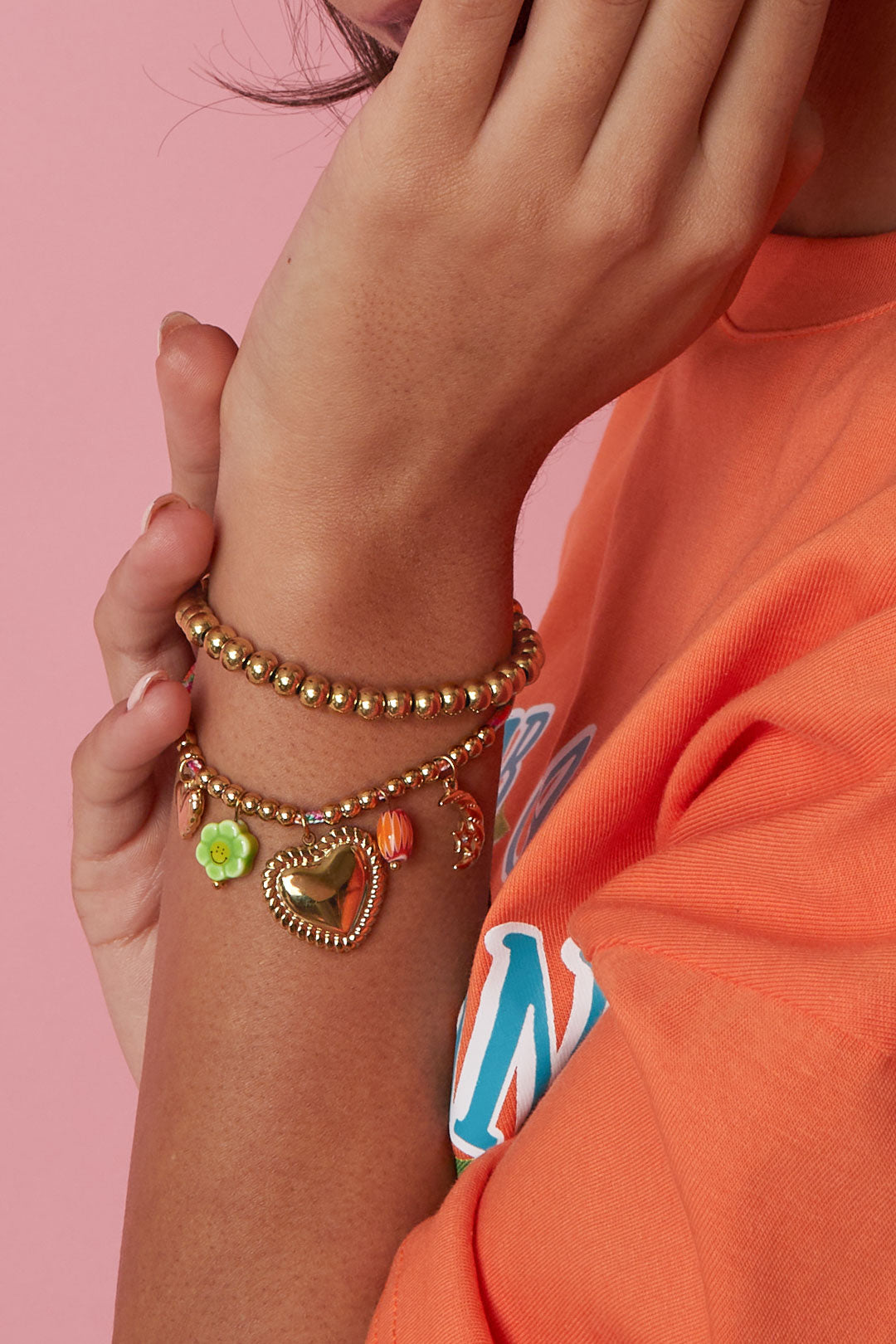 Seil-Charm-Armbänder, Herz, Alltags- und Romantik-Serie, Damenschmuck