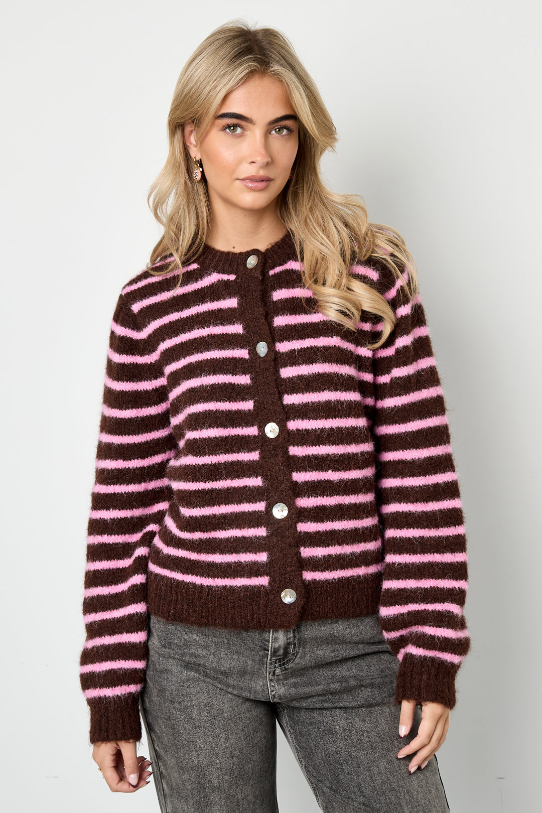 Gestreifter Cardigan