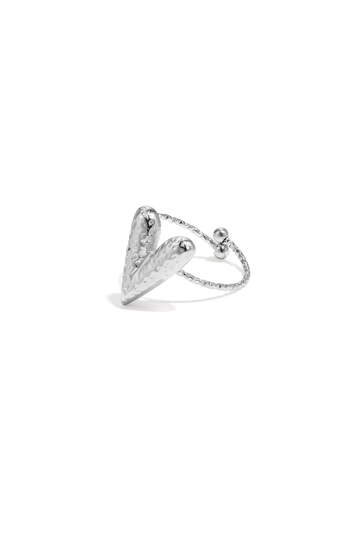 Ring mit gehämmertem Herz